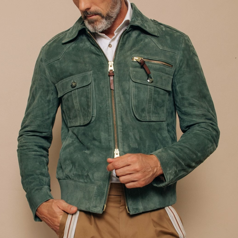 Retro Suede Zipper Jacket
