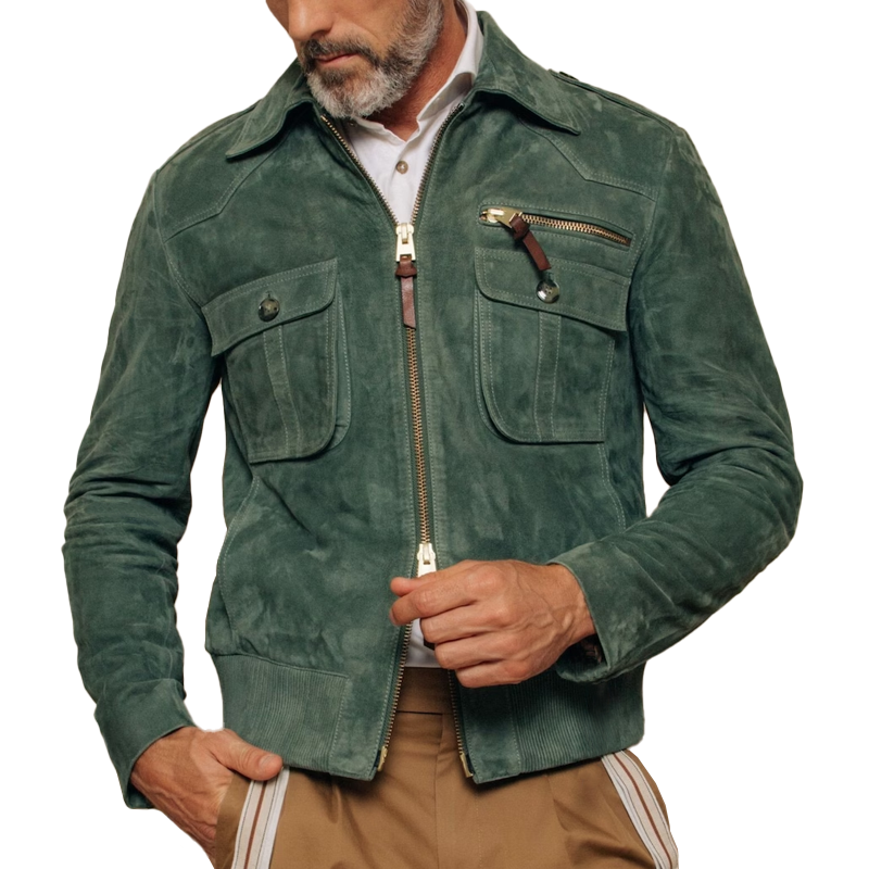 Retro Suede Zipper Jacket