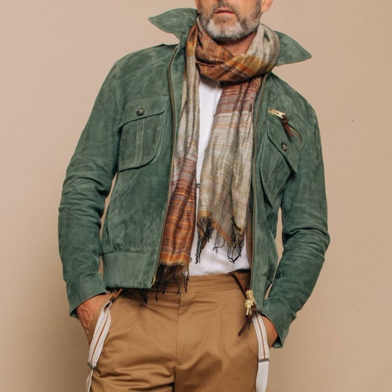 Retro Suede Zipper Jacket