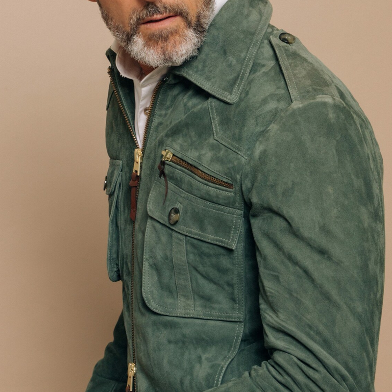 Retro Suede Zipper Jacket
