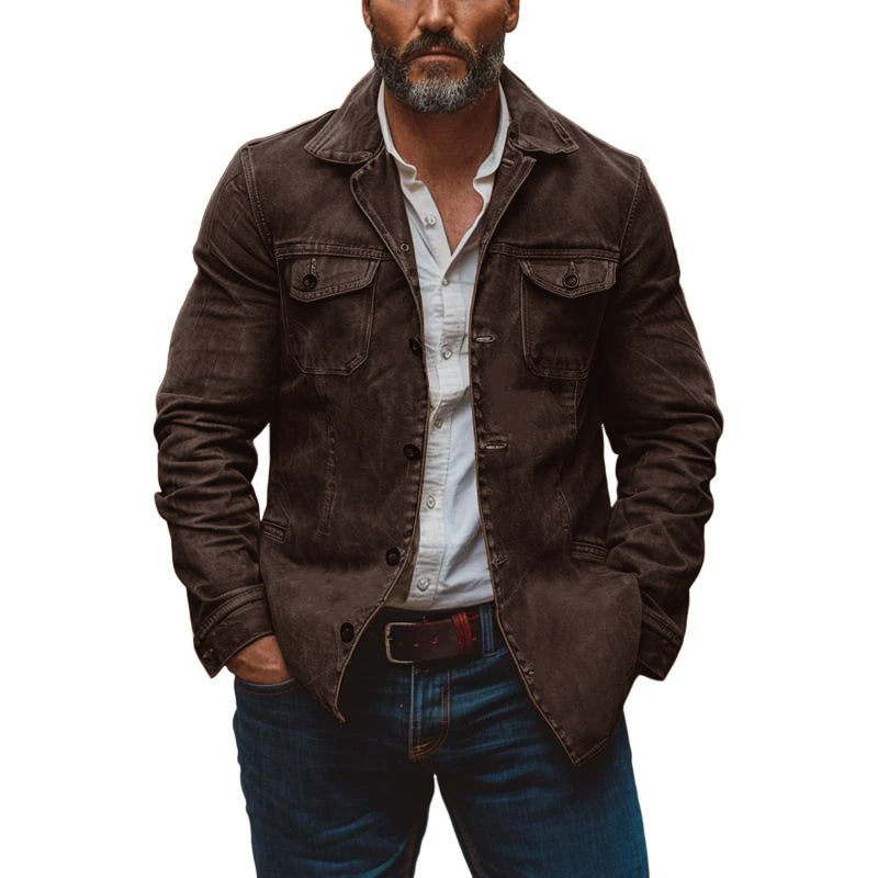 Vintage Washed Leather Jacket
