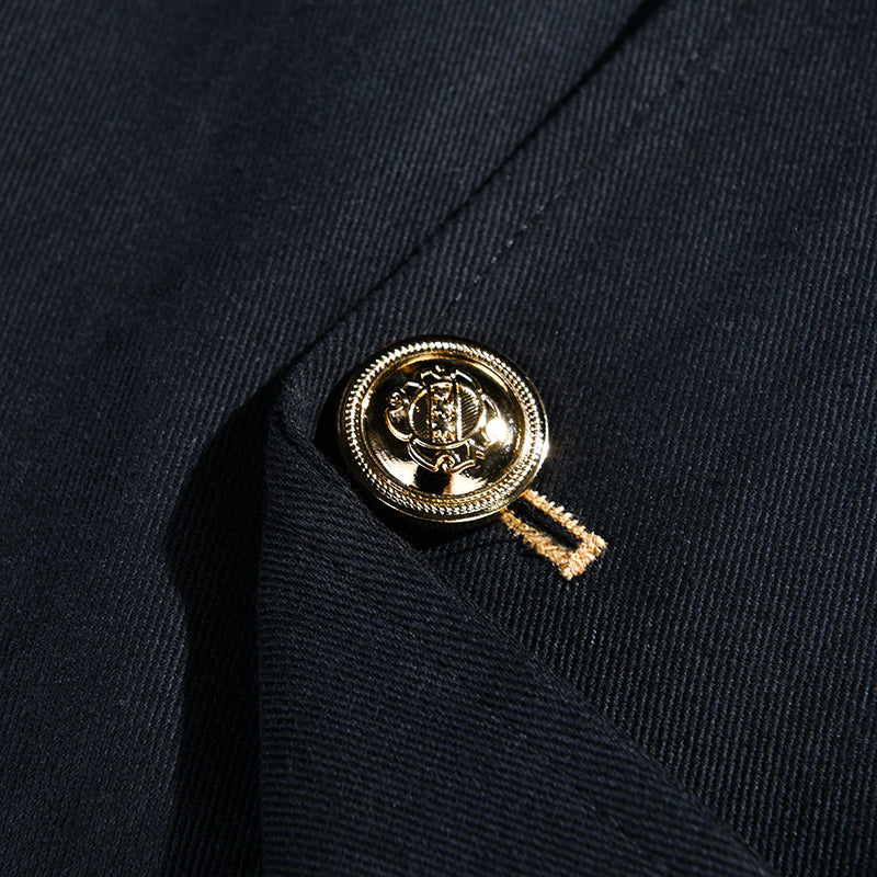 Solid Button Casual Jacket