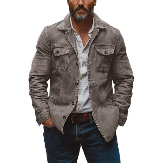 Vintage Washed Leather Jacket