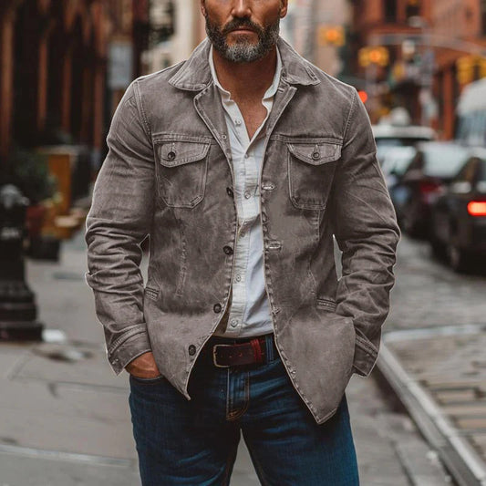 Vintage Washed Leather Jacket
