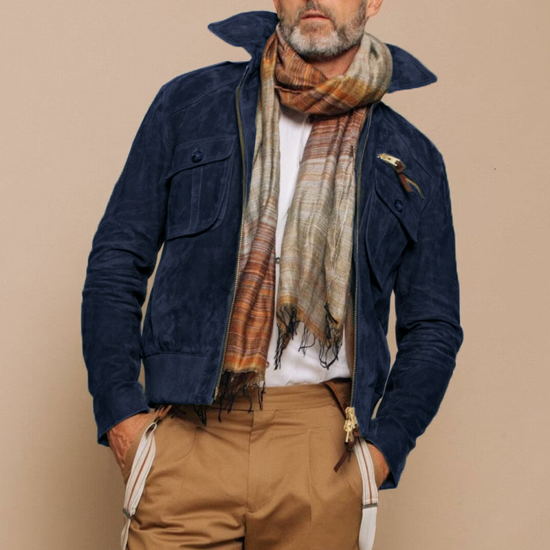 Retro Suede Zipper Jacket