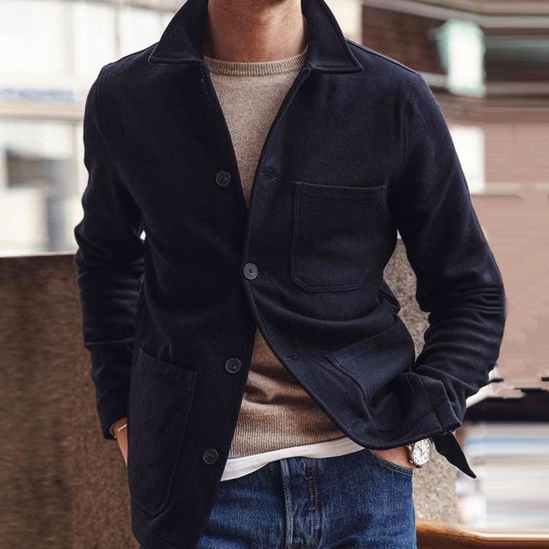 Multi-Pocket Wool Jacket