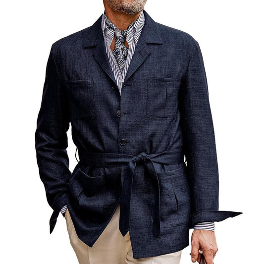 Cotton Linen Pocket Blazer