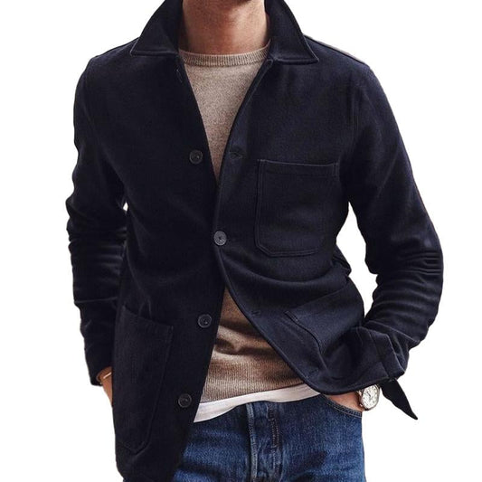Multi-Pocket Wool Jacket