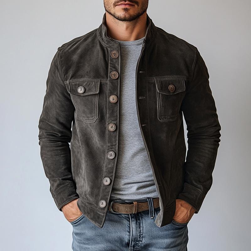 Vintage Suede Stand Jacket