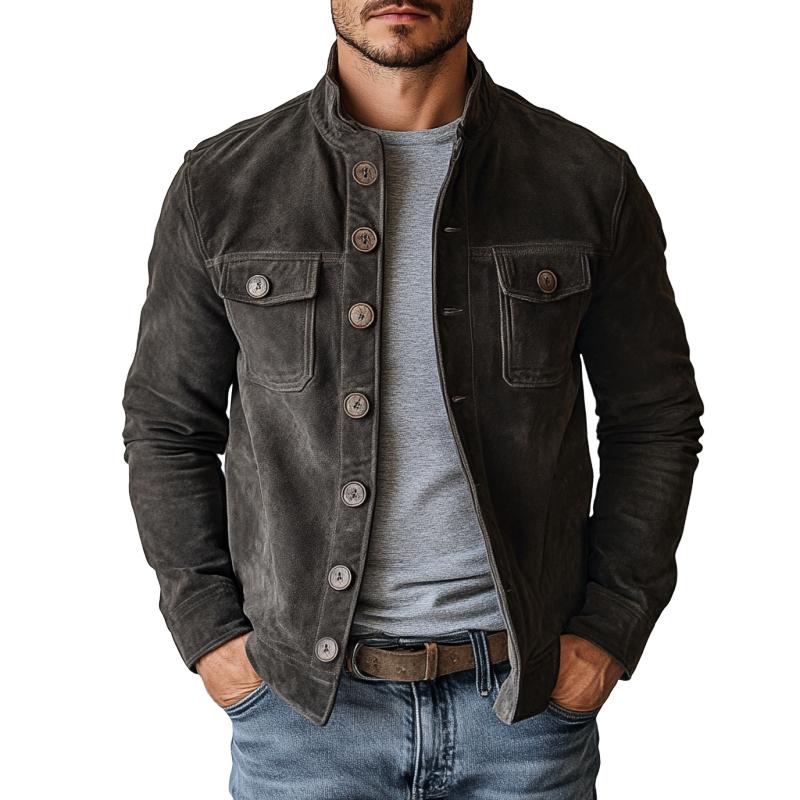 Vintage Suede Stand Jacket